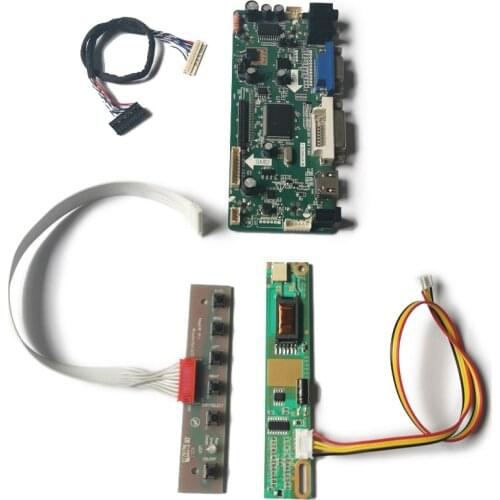 For QD12TL01/QD12TL02/HT121WX2 display controller board DIY kit VGA+DVI 1CCFL LVDS 20-Pin M.NT68676 1280*800 screen