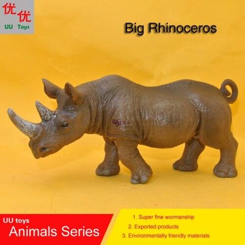 Hot toys: New Rhinoceros Simulation model Animals kids toys children educational props