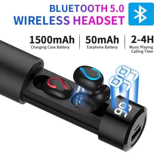 HBQ Q67 TWS Wireless Earbuds 3D Stereo Mini Bluetooth Earphone 5.0 With Dual Mic Sports Waterproof Earphone Auto Pairing Headset