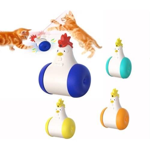Interactive Cat Chasing Toys for Indoor Cats Chaser Toys with Feather Ball Tumbler Balanced Exercise Sound Toy For Cats Pets