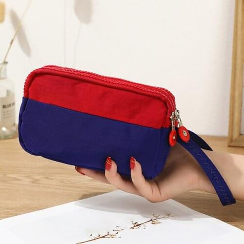 Zippers Lady Purses Women Wallets Brand Clutch Coin Purse Cards Keys Money Bags Canvas Short Woman Girls Wallet Handbags Burse