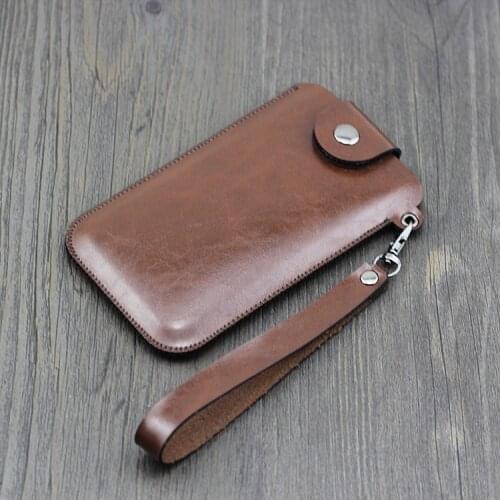 Lanyard Leather phone pouch For Iphone 11 Pro max XS MAX portable case 7 8 plus phone bag