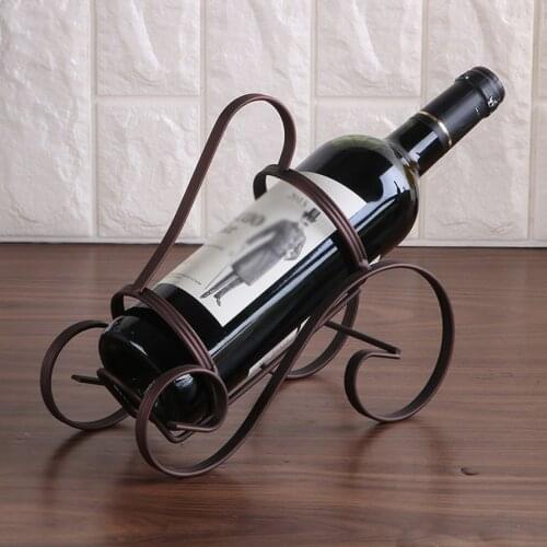 Metal Wine Rack Freestanding Wine Holder, Single Bottle Countertop Wine Storage Holder Protector for Red White Wine for Home Bar