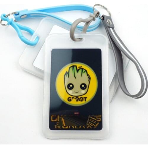 Cartoon Cute I am Baby Transparent Keychain Credit Bank Card Protective Case ID Card Holder Student Bus Card Cover Gift