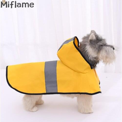 Miflame Fashion Dog Raincoat Solid Dog Clothes For Pet Raincoat Waterproof Small Dog Costume Schnauzer Corgi Clothes Pet Clothes