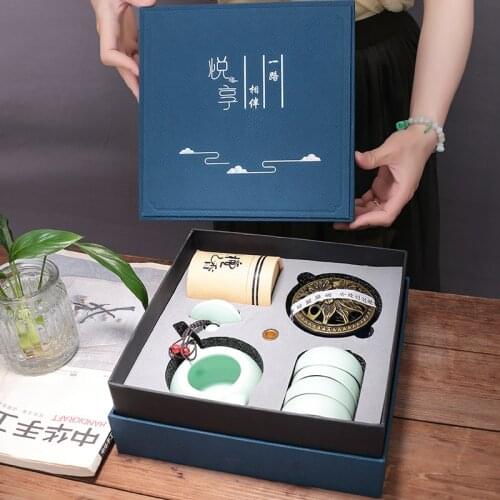 Set of ceramic travel kungfu tea set Simple tea brewing set for outdoor tourism Express cup Tea set suit