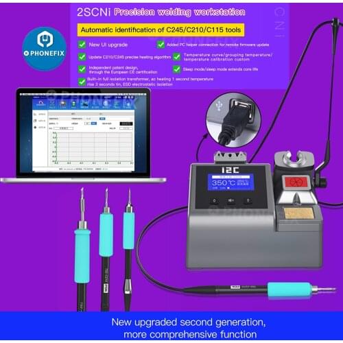 I2C 2SCNi Nano Soldering Station with C245 C210 C115 JBC Soldering Handle Soldering Iron Kit for SMD PCB Repair Welding Station