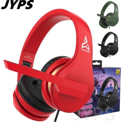 JYPS Gamer Headsets For PS4 Cell phone Stereo Wired Headphones with Microphone 3.5 Jack Gaming Earphone For Laptop PlayStation 5