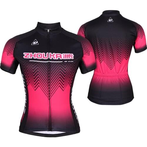 Professional Customization Womens Short Sleeve Cycling Jersey Summer Bike Clothing