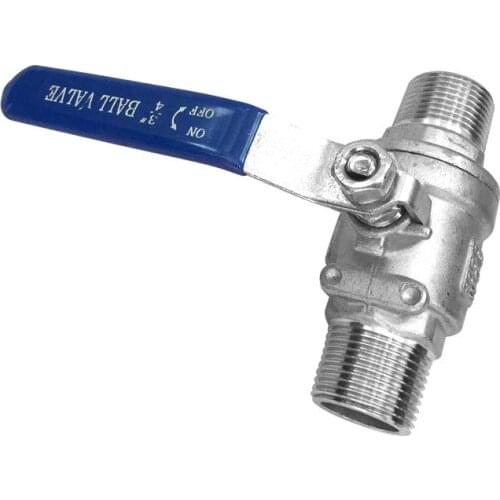 Free shipping 304 stainless steel DN40 Two-piece Ball Valv male thread male thread high temperature