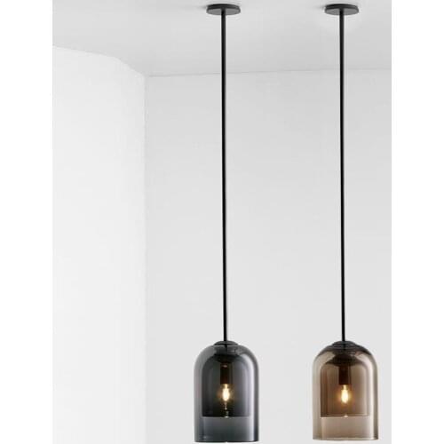 E14 Nordic Bedroom Bedside Retro Glass Small Chandelier American Dining Room Furniture Lamps Restaurant Light Room Decor