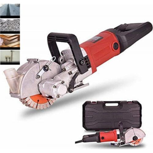 Wall Groove Cutting Machine 4000W 6500RPM Electric Wall Chaser Saw Blades Industrial Slot Brick Concrete Granite Marble In Box