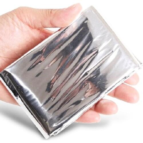 Outdoor Hypothermia Rescue Blanket Waterproof Foil Thermal Emergency Survival Curtain Military Blanket Camping Rescue Tool