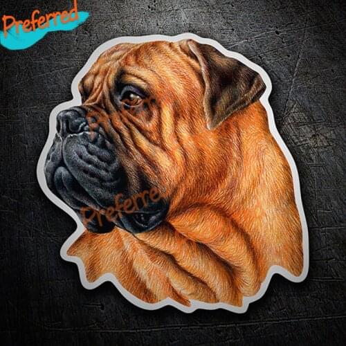 High Quality Bullmastiff Dog Decal Motocross Racing Laptop Helmet Trunk Wall Vinyl Car Sticker Die Cutting Waterproof PVC