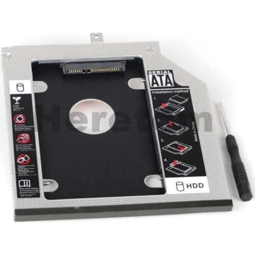 Heretom Laptop ODD DVD/CD-ROM Optibay 9.5mm SATA Second Hard Drive HDD SSD Tray Caddy for IBM Thinkpad T440p T540p W540