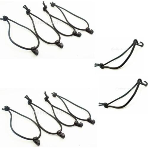10 Pieces Cable Ties Elastic Black Nylon Webbing Strap Belt Tensioning Cord with Buckles Hook Expander Sling for Cable Storage