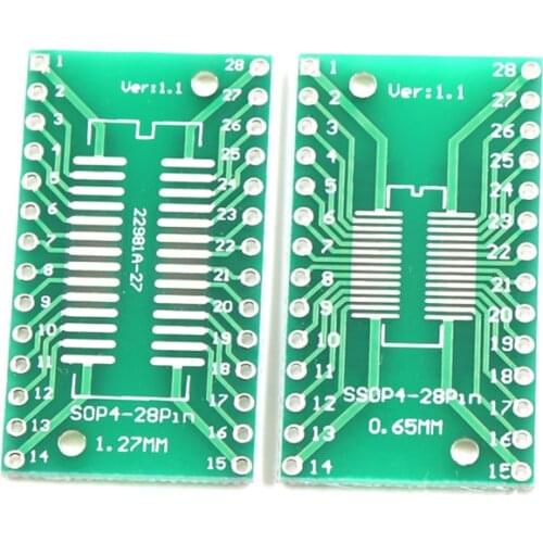 10pcs SOP28 TSSOP28 SSOP28 to DIP28 Transfer Board DIP Pin Board Pitch Adapter