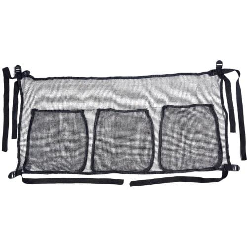41.34 X18.89inch Multi-purpose Trampoline Storage Mesh Bag with 4 straps Toys Shoes Organizer black heavy duty mesh bags