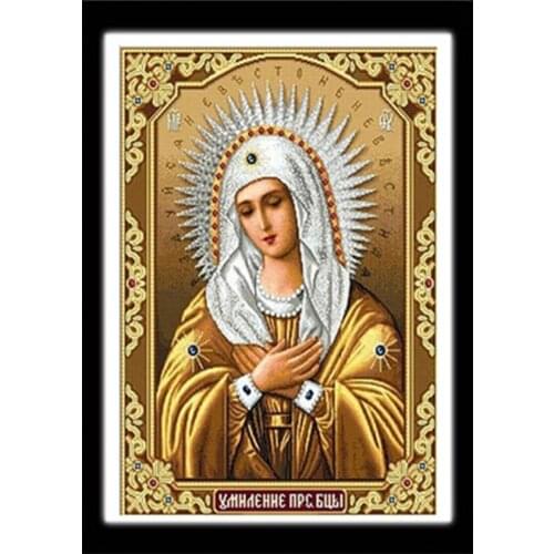 5d Diy Diamond Painting Religious Figure Home Decoration Imitation Round Diamond Embroidery Cross Stitch Style