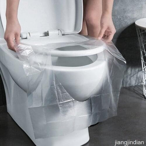 6/50pcs Disposable Toilet Seat Cover Mat 100% Waterproof Toilet Seat Pad For Home Travel/Camping Hotel Bathroom Accessiories