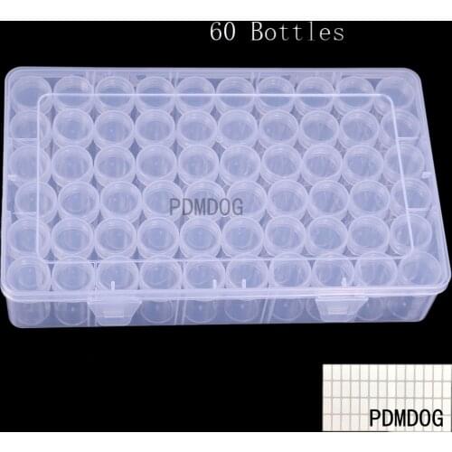 Diamond painting 60 boxs Diamond Embroidery Accessories diamond mosaic Carry Case Container Storage Box 60 Bottles Box Tools