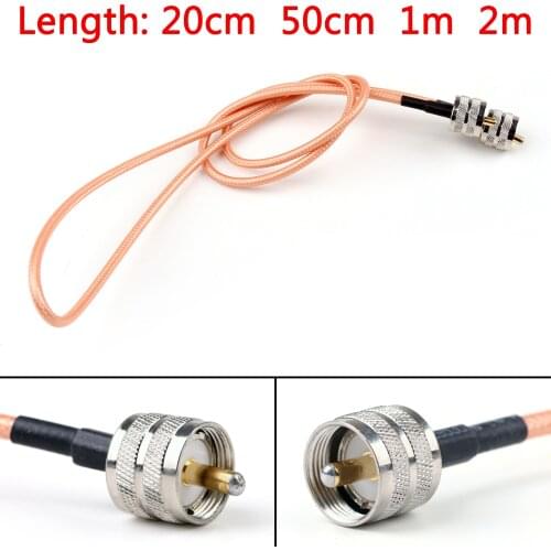 Artudatech 20cm/50cm/1m/2m RG142 Cable PL259 UHF Male To UHF Male For Car Radio Antenna Pigtail 8in/20in/3ft/6ft
