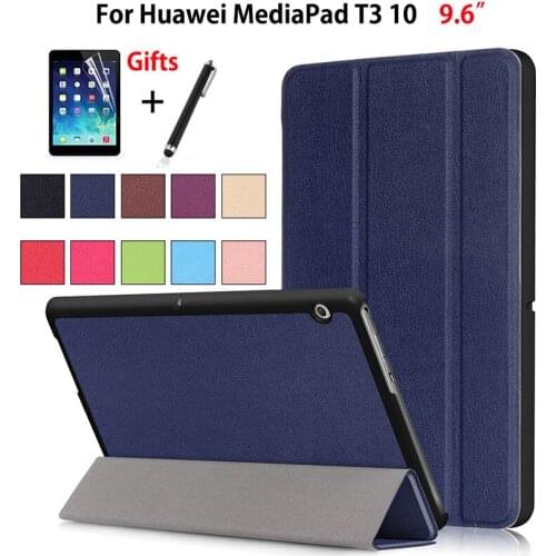 Tablet Case For Huawei MediaPad T3 10 AGS-W09 AGS-L09 AGS-L03 9.6 inch Cover Funda for Honor Play Pad 2 9.6 Stand Case+Film+Pen