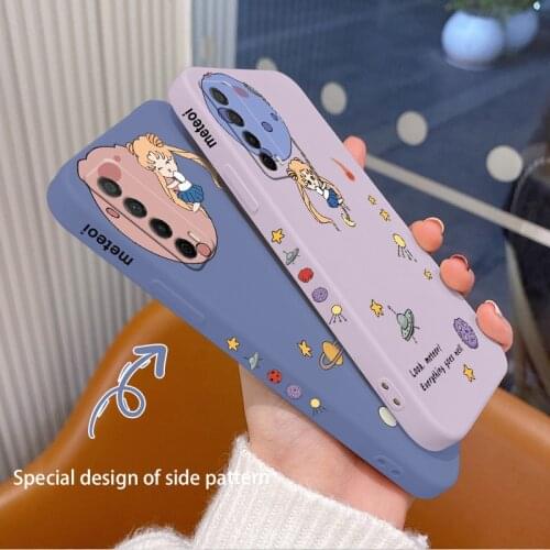 Planet Beautiful Girl Phone Case For Huawei P Smart 2021 Y7A Liquid Silicone Cover