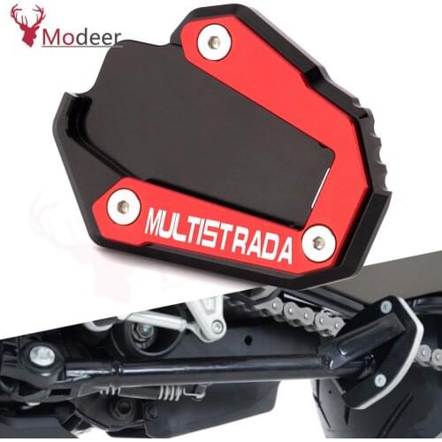 For Ducati Multistrada 950 950S 1200 1200S 1200 1260 1260S D-AIR Enduro Kickstand Foot Side Stand Extension Pad Support Plate