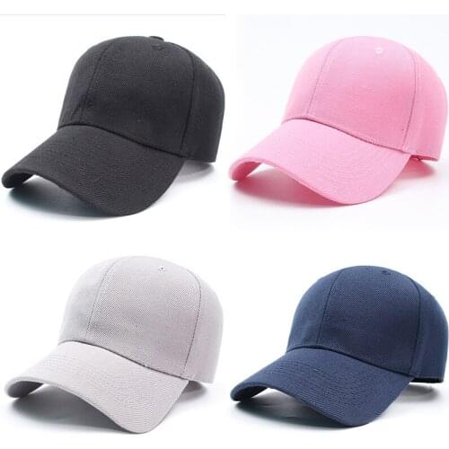 Hat lady summer fashion solid color light plate baseball cap Korean version Velcro shade curved eaves cap tide