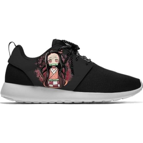 Anime Demon Slayer Kimetsu No Yaiba Kamado Nezuko Sport Running Shoes Casual Breathable Lightweight 3D Print Men Women Sneakers
