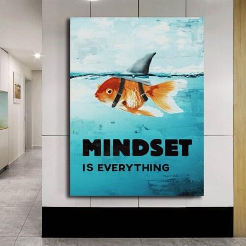 Mindset Is Everything Poster Inspiration Painting On Canvas Bedroom Wall Art Decoration Pictures Home Decor