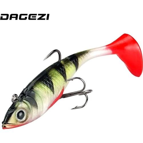 DAGEZI Soft Baits 7.8cm 11g 1pcs PVC Material T Tail Fishing Lure Soft Artificial Bait For Carp Fishing Tackle