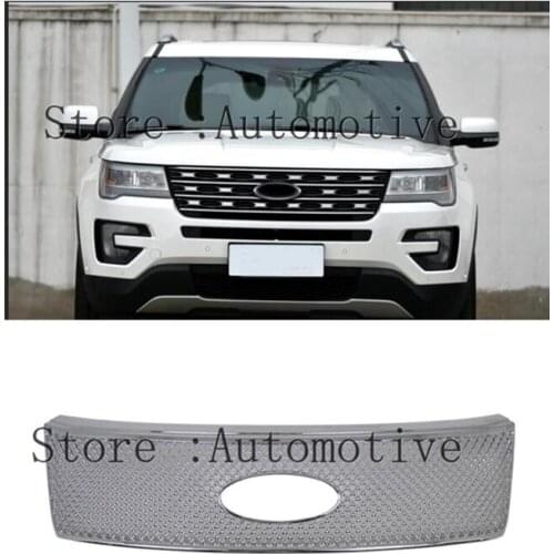 For Ford Explorer 2015 2016 2017 ABS Chrome Front Center Grille Grill Cover Trim