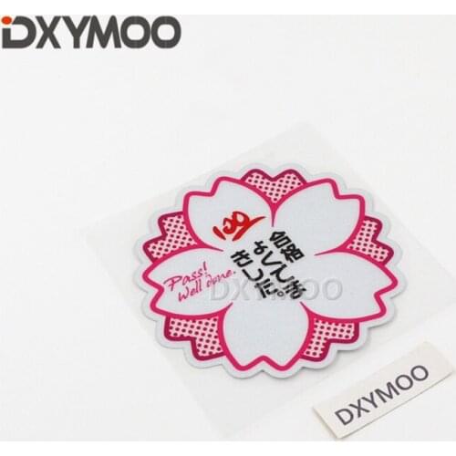 Car Styling Decals Cherry Blossoms Flower JDM Well Done Qualified Osaka Motorcycle Stickers Reflective