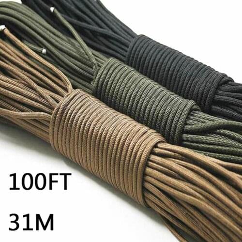 Outdoor Seven-core Climbing Rope Nylon Survival Rope Climbing Traction Rescue Cord Survival Rope Length 31m