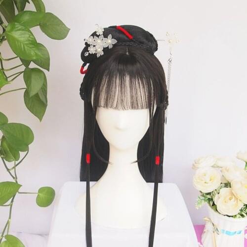 WEILAI Modelling wig Hanfu Chinese Ancient Style Wig vintage wig Multi-purpose ancient costume whole wig cap Custom product