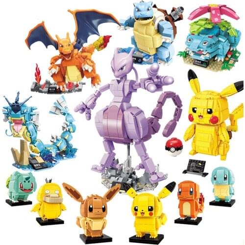 Pokemon toys Series Building Blocks Splicing Toys Assembled Figure Model Toys Pocket Monster Game Dolls Blocks Kids DIY Toy
