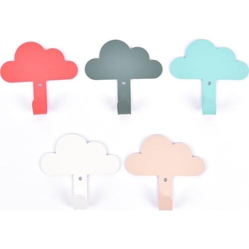 Useful Nordic Coat Hook Cloud Shape Hook Clothes Hanger Wall Mounted Kid Room Wall Decoration Children Room Decorative Hanger