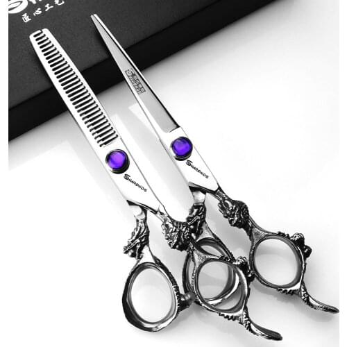 Sharonds 6 inch professional hairdresser cutting scissors thinning scissors dragon handle hair scissors Japan 440c