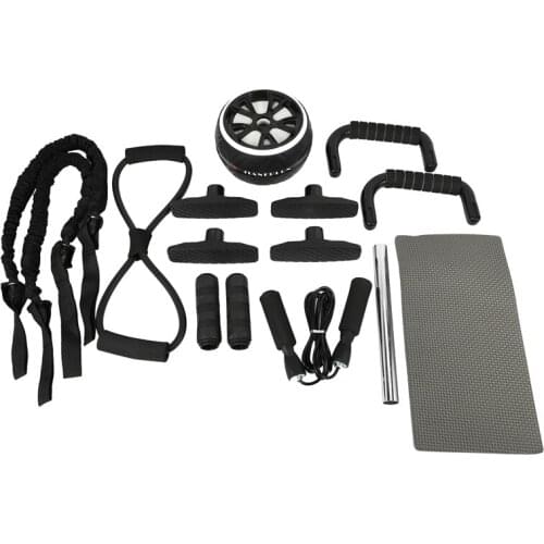 AB Wheel Roller Jump Rope Resistance Bands Push Up Bar Rack Abdominal Exercise Workout Equipment Muscle Grip Training