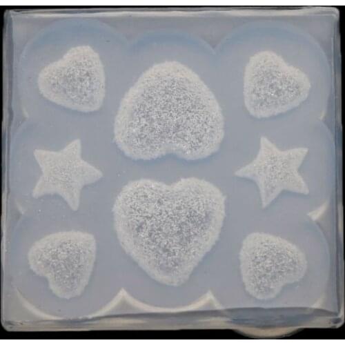 Handmade Sugar Love Star Heart Soft Candy Pendant Mold Gummy Candy Hairpin Slilcone Resin Molds Jewelry Making Tools