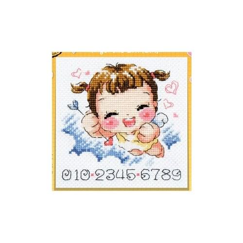 SO4118 DIY Mini Cartoon Package Craft Stich Cross Stitch Cotton Fabric Needlework Embroidery Crafts Counted Cross-Stitching Kits