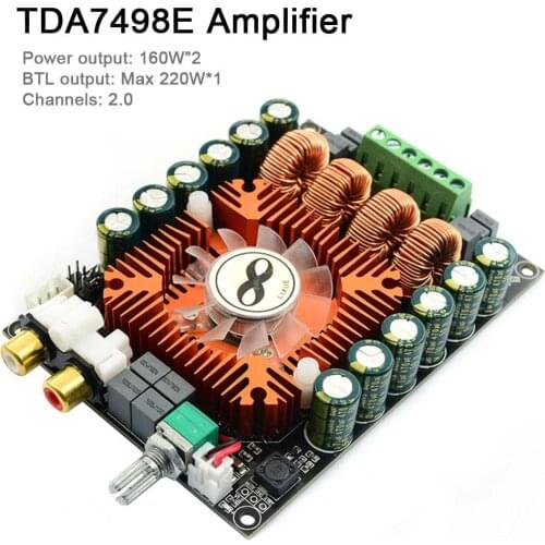 TDA7498E BTL Class-D High Power HiFi Audio 2.0 Channel Amplifier Board Module
