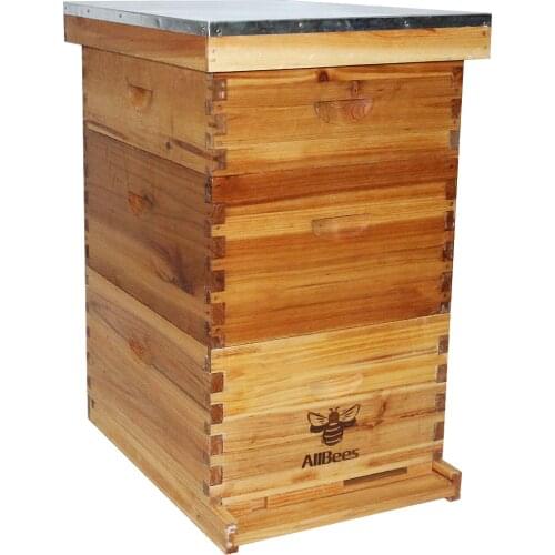 3 layers Wax coated beehive waterproof style, Langstroth 10 Frame Beehive 1 Deep 2 Medium Unassembled