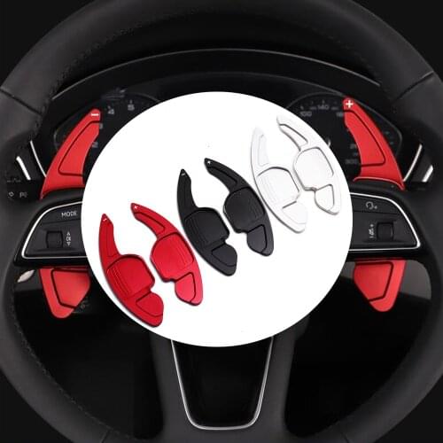 2PCS Steering Wheel Shift Paddle Extension For AUDI A3 S3 A4 S4 B8 A5 S5 A6 c7 S6 A8 R8 Q5 Q7 TT Auto Car accessories