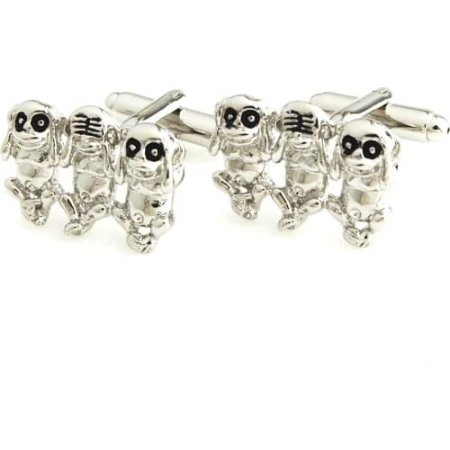 YH-814 Novelty Animal Cufflinks, Fish, Monkey, Ichthys, Crawfish Cufflinks - Factory Direct Selling