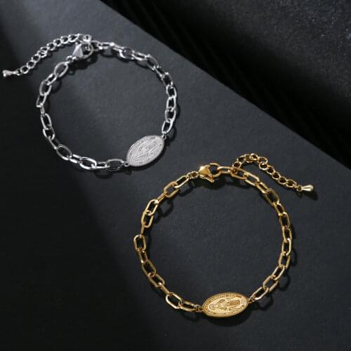 Bracelets for women 2021 Direct Selling Temperament Geometry gold Bracelet Jewelry Stainless Steel Charm Bracelet women