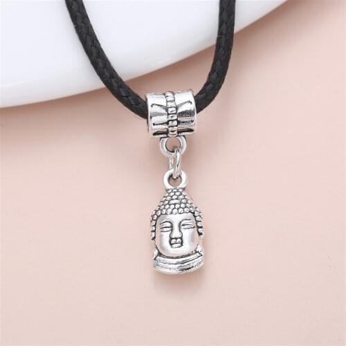 New 20pcs Buddha charm Big Hole bead European Pendant fit for Pandora style Bracelets Necklace DIY Metal Jewelry Making