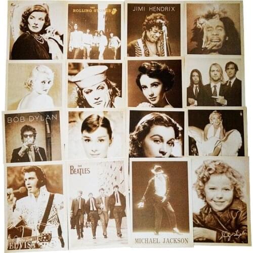 6packs/lot Vintage Old Memory Postcard SuperStar Birthday Greeting Card Fashion Gift Postcard For Friend Wholesale